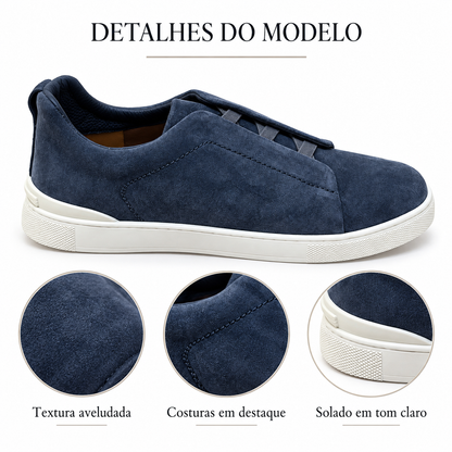 Tênis Zegna Triple Stitch - Azul Marinho - foto 4