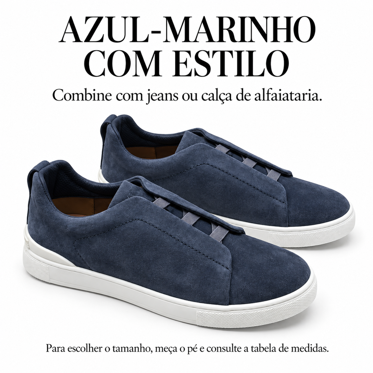 Tênis Zegna Triple Stitch - Azul Marinho - foto 5