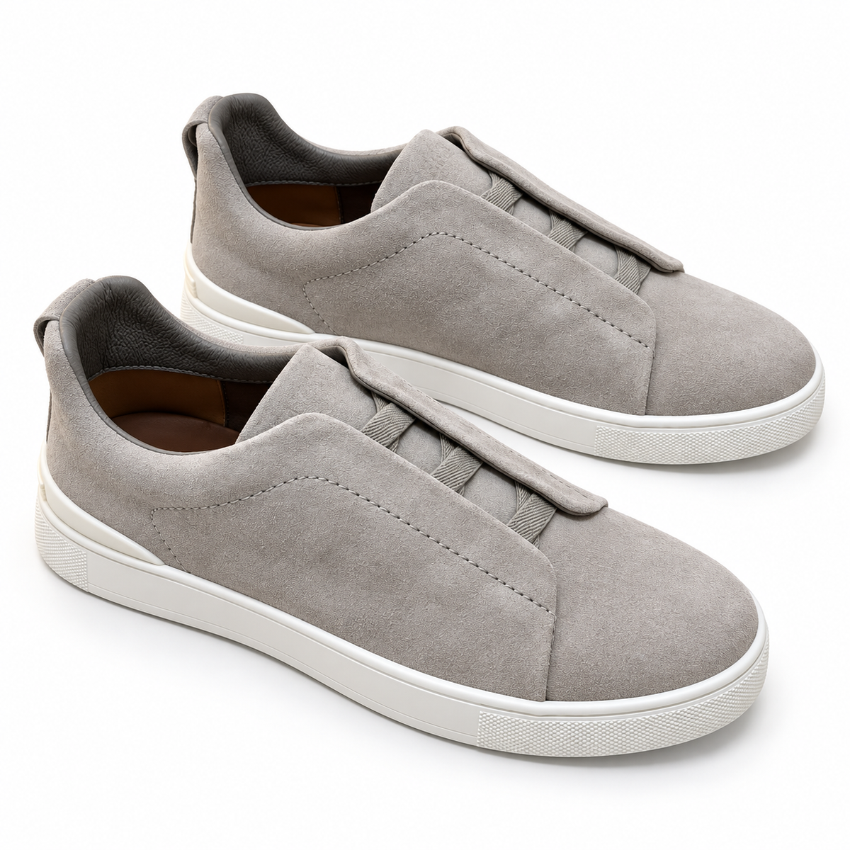 Tênis Zegna Triple Stitch - Cinza - foto 1