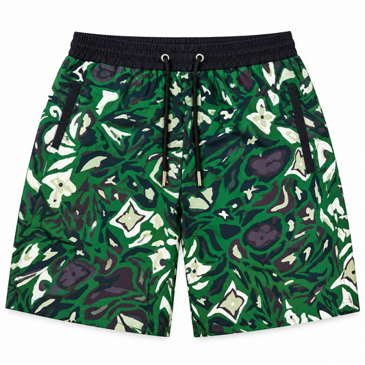 Bermuda Louis Vuitton Camuflada Verde com Flores Monogram - foto 1