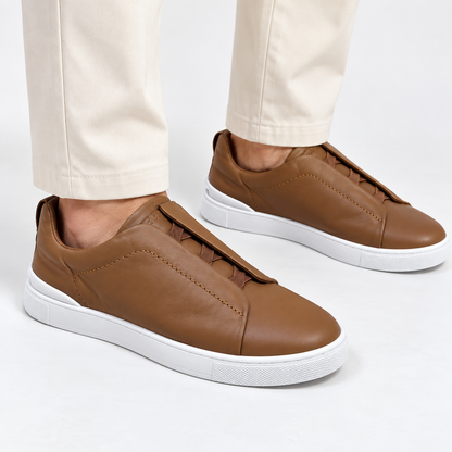 Tênis Zegna Triple Stitch - Marrom - foto 2