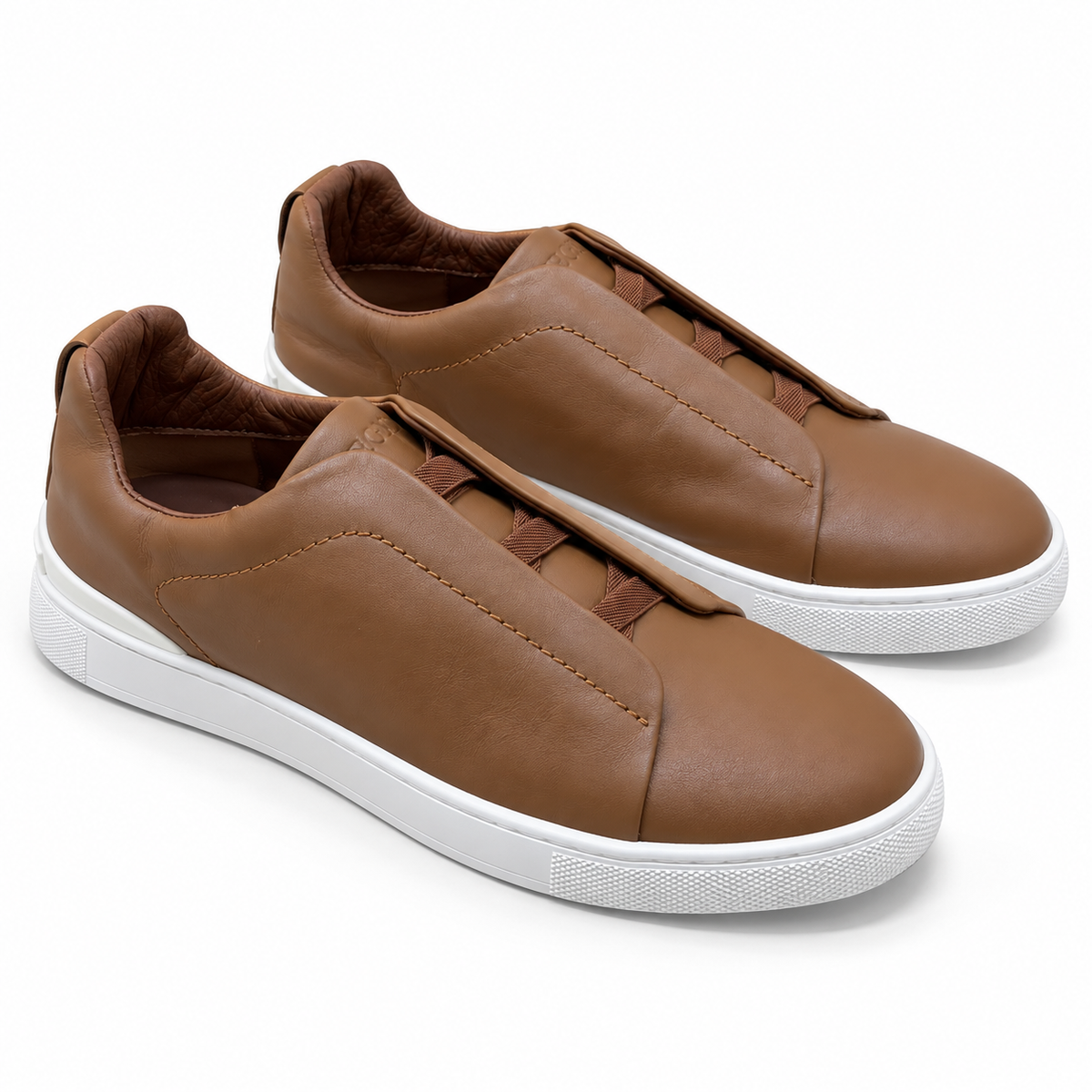 Tênis Zegna Triple Stitch - Marrom - foto 1