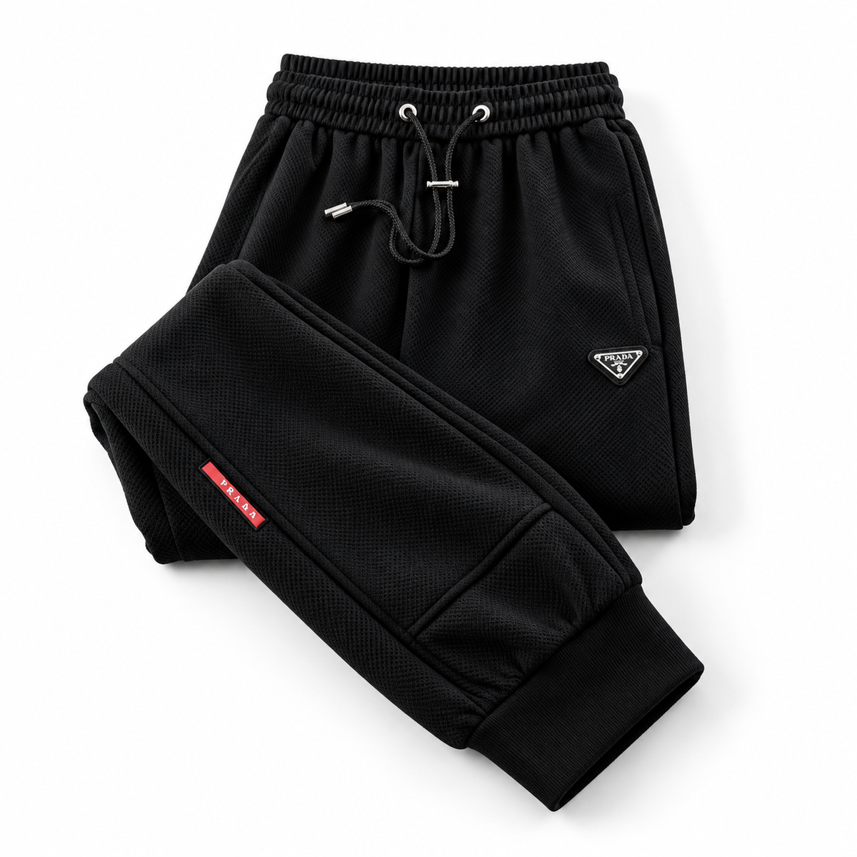 Calça Jogger Prada Preta com Logo Triangular - foto 4