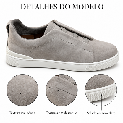 Tênis Zegna Triple Stitch - Cinza - foto 4