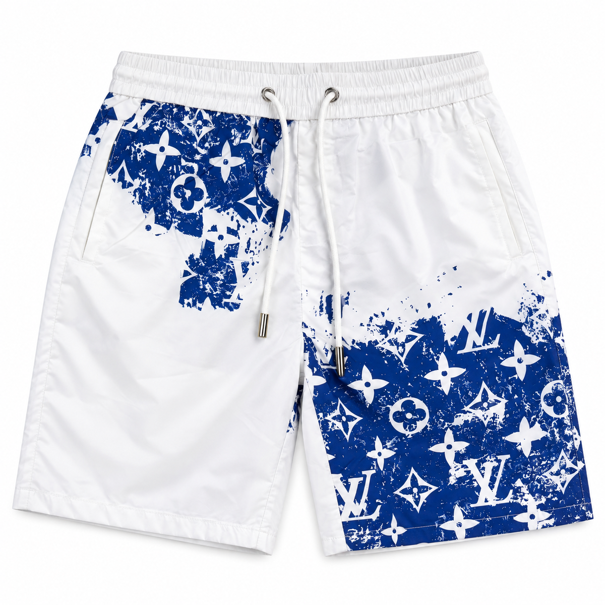 Bermuda Louis Vuitton Estampa Monogram - Branco / Azul - foto 1