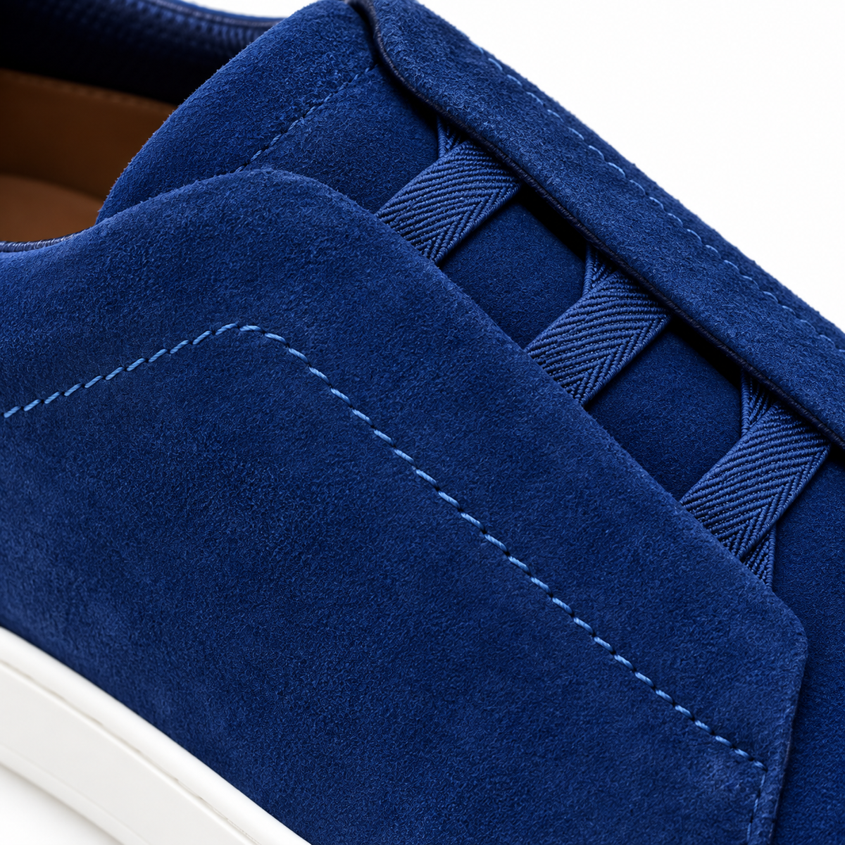 Tênis Zegna Triple Stitch - Azul Escuro - foto 3