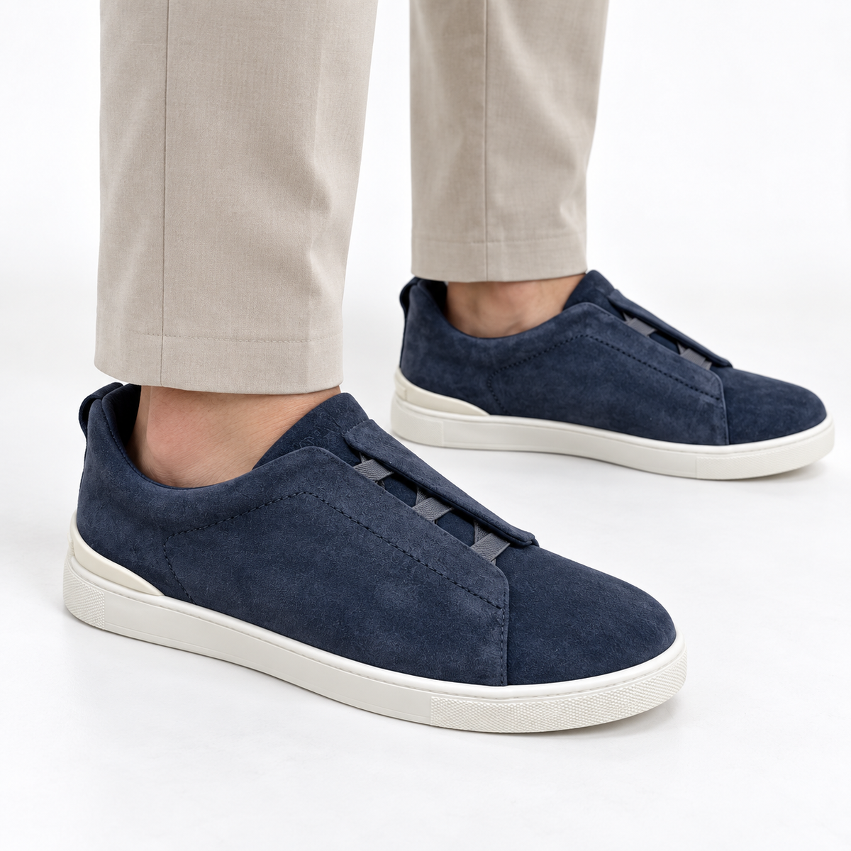 Tênis Zegna Triple Stitch - Azul Marinho - foto 2