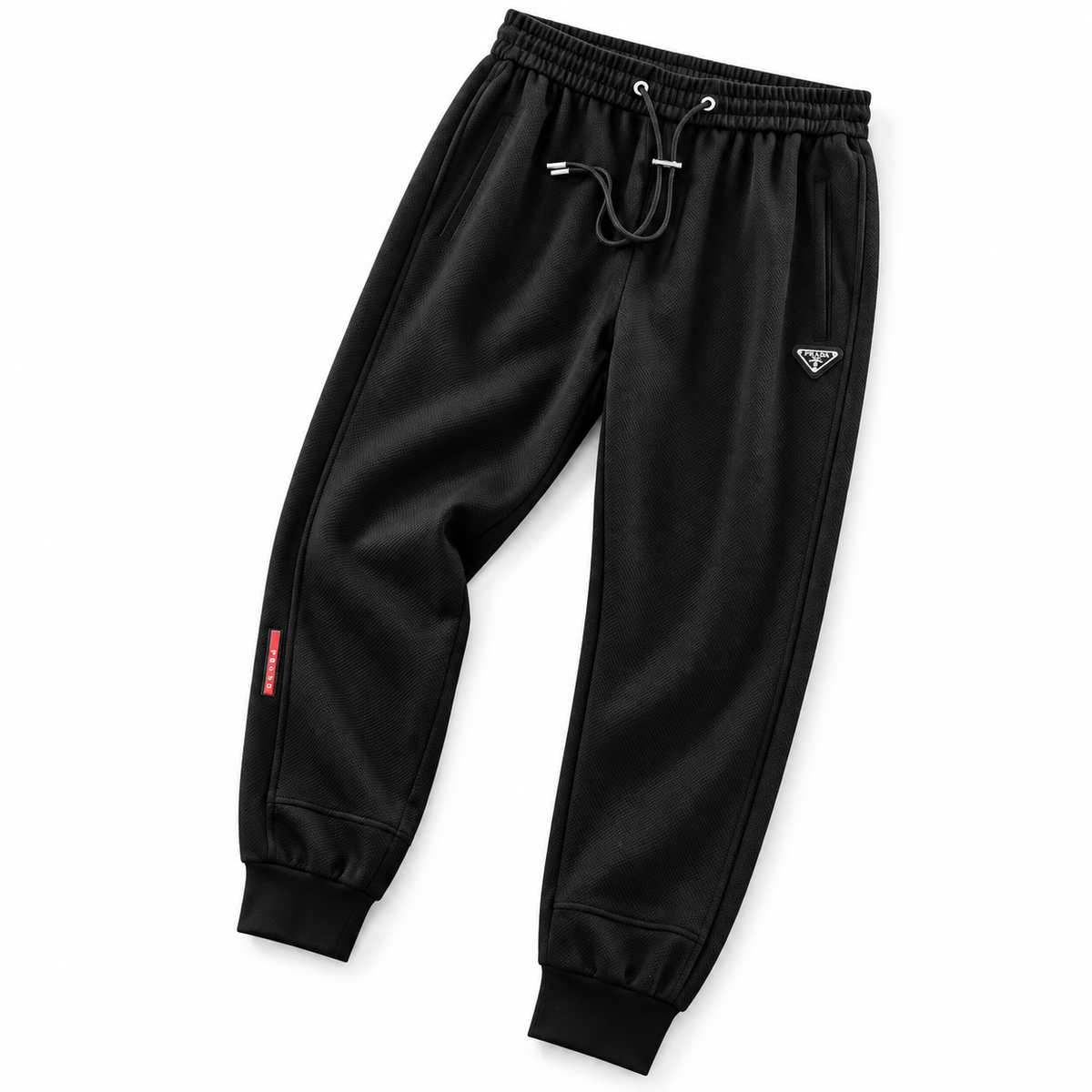 Calça Jogger Prada Preta com Logo Triangular - foto 2