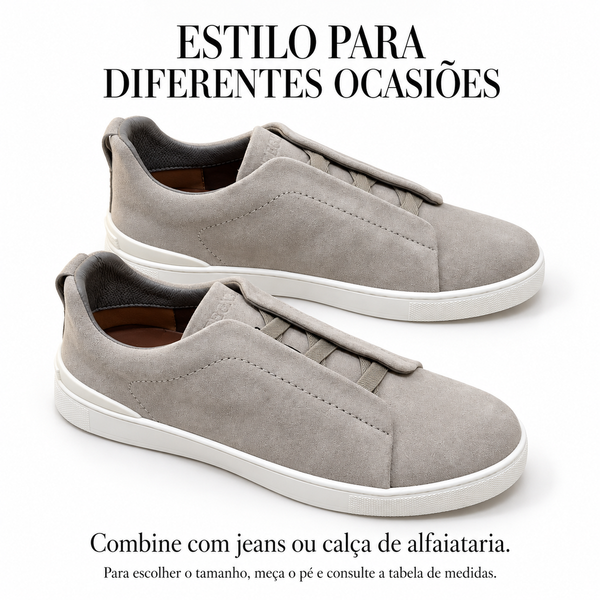 Tênis Zegna Triple Stitch - Cinza - foto 5