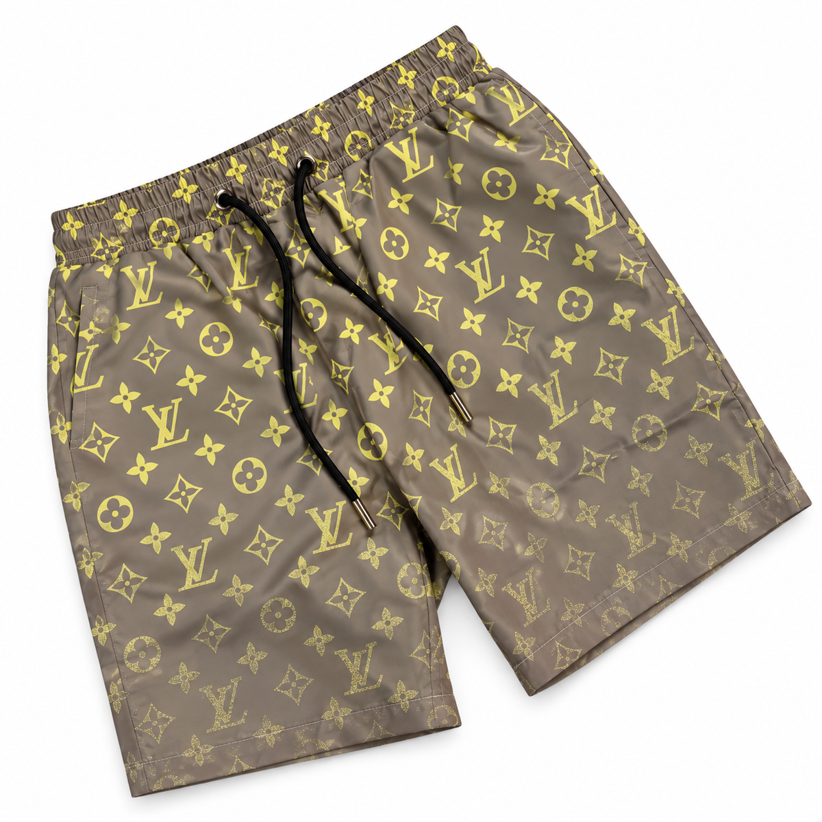 Bermuda Louis Vuitton Estampa Monogram - Marrom / Amarelo - foto 2