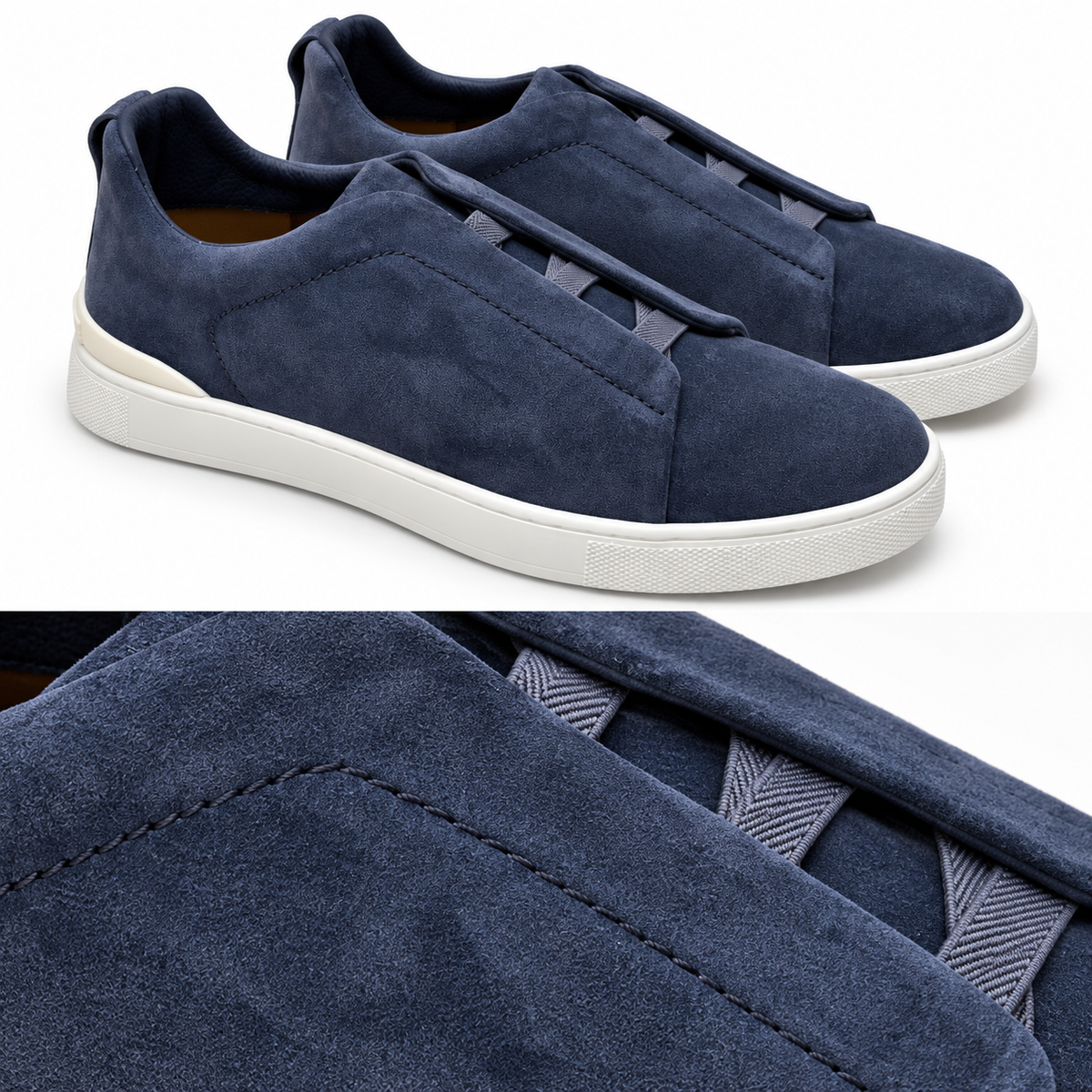 Tênis Zegna Triple Stitch - Azul Marinho - foto 3