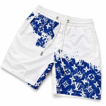 Bermuda Louis Vuitton Estampa Monogram - Branco / Azul - foto 2