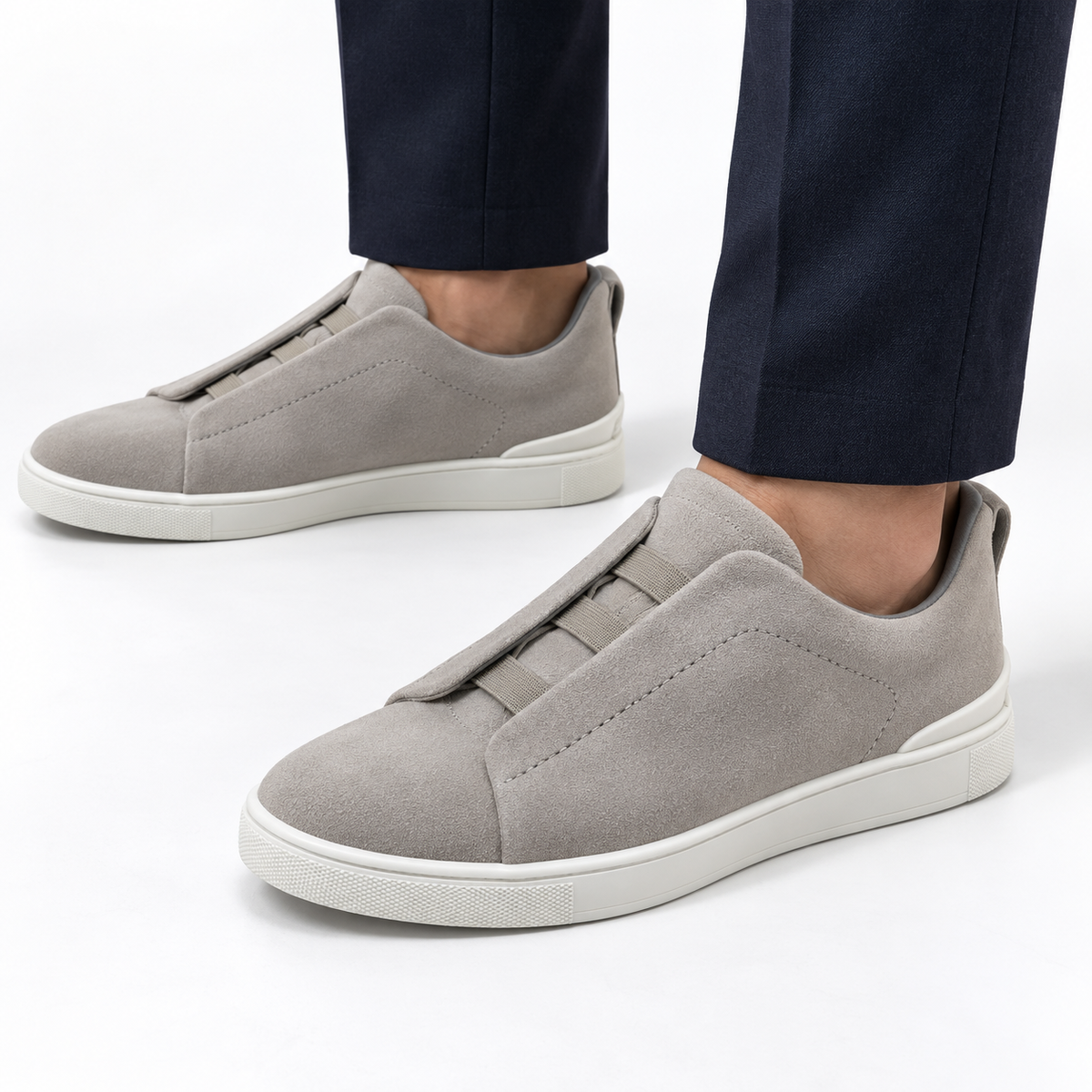 Tênis Zegna Triple Stitch - Cinza - foto 2