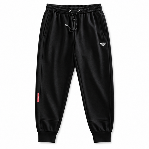 Calça Jogger Prada Preta com Logo Triangular - foto 1