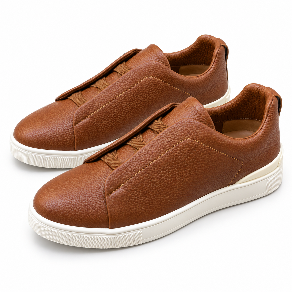 Tênis Zegna Triple Stitch - Marrom Escuro - foto 1