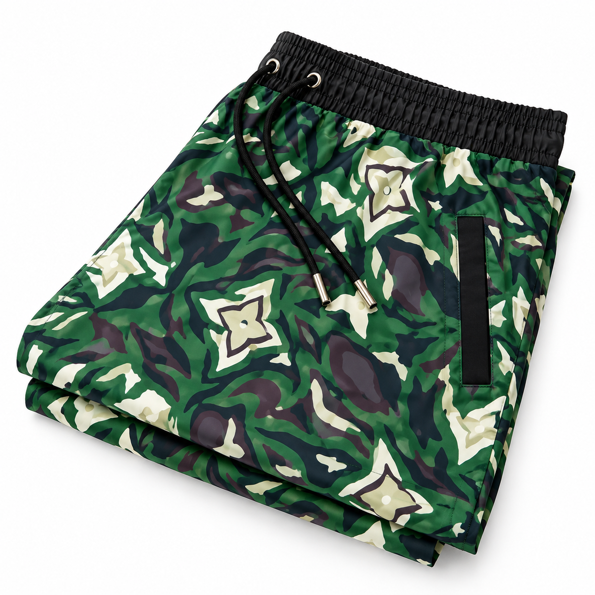 Bermuda Louis Vuitton Camuflada Verde com Flores Monogram - foto 3